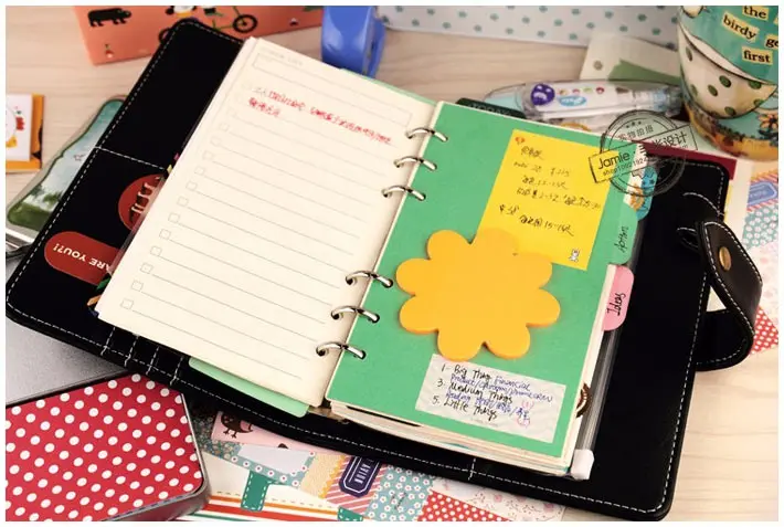 Yiwi JAMIE Note Винтаж Творческий A5 A6 планировщик вкладыш дневник ноутбук искусственная кожа с большим кольцом