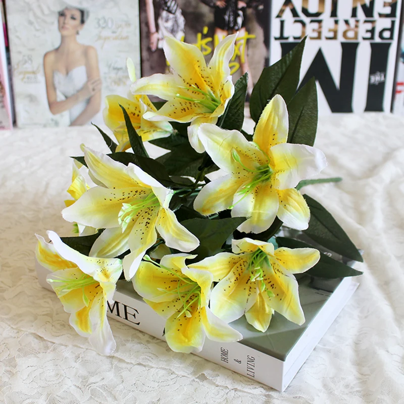 1 шт. искусственные разноцветные цветы 10 цветов|wreath decorations|lily flower bouquetflower bouquet |