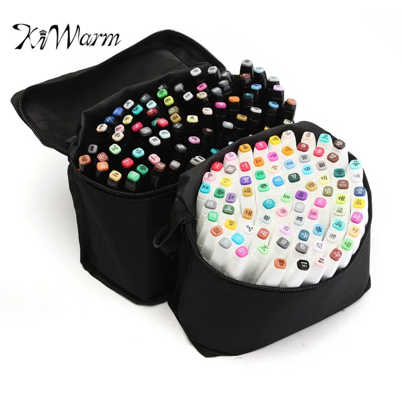 

KiWarm 80 Colors Painting Art Marker Pen Alcohol Marker Pen Cartoon Graffiti Double Headed Sketch Painting Pen Sewing Tools