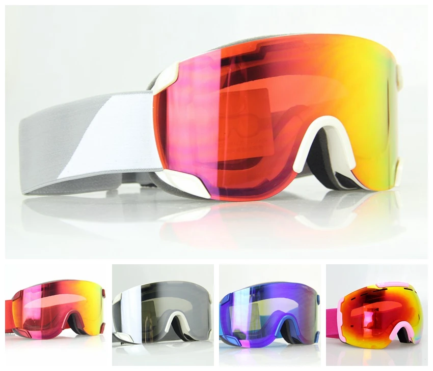 brand professional ski goggles double lens UV400 anti fog big ski
