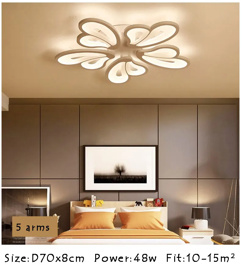 Горячая Распродажа, современный светодиодный светильник, белая люстра для гостиной, спальни, столовой, домашняя люстра, лампа, AC95-240V