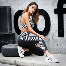 Новое модное платье с принтом в стиле пэчворк женские спортивный костюм Одежда для спортзала фитнеса комплект из 2 частей спортивный костюм комплект для бега бюстгальтеры Леггинсы для йоги наборы для ухода за кожей