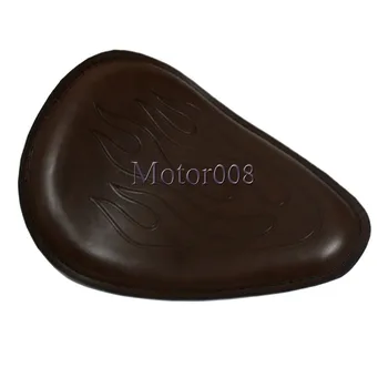 

Brown Flame 10"x 12"SOLO Seat Leather Motorcycle for Harley Bobber Chopper Custom cafe racer Bikes