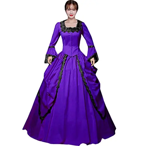 Топ продаж вертикальное готическое викторианское платье историческая реконструкция костюм