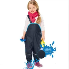 Непромокаемые комбинезоны для мальчиков и девочек; брюки с хлопковой подкладкой; уличные штаны; Детские ветрозащитные штаны в немецком стиле; дождевые штаны; европейский размер 98-128