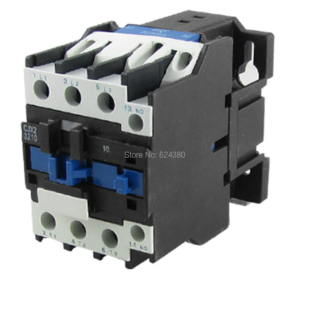 CJX2 3210 220V Катушка двигателя стартера управления DIN Rail Mount AC Контактор 3 P три полюса +