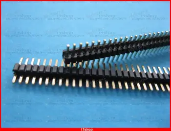 

30 pcs Gold Plated 1.27mm 1x40 40pin Breakable Pin Header Male Single Row Strip