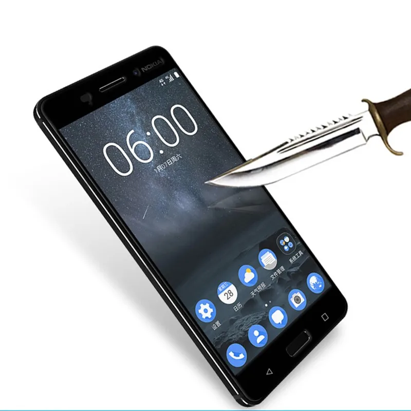 Tempered Glass Screen Protector For Nokia 6 Front Cover