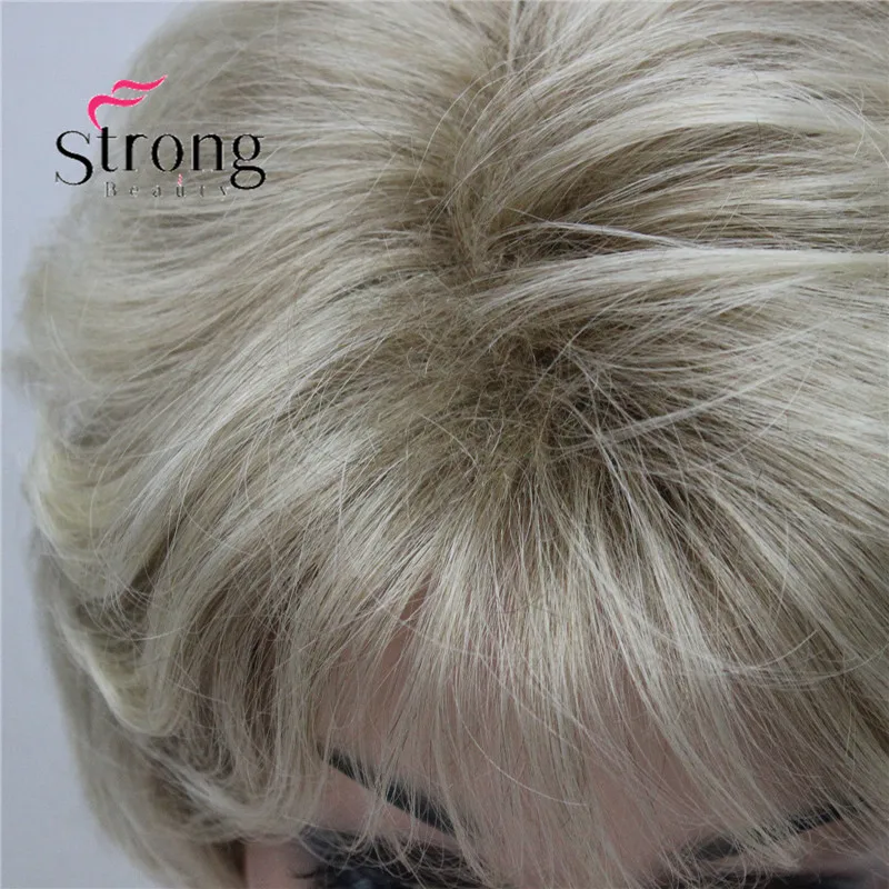 StrongBeauty светлые короткие мягкие лохматые слоистые милые Волнистые Короткие синтетические женские на каждый день полный парик