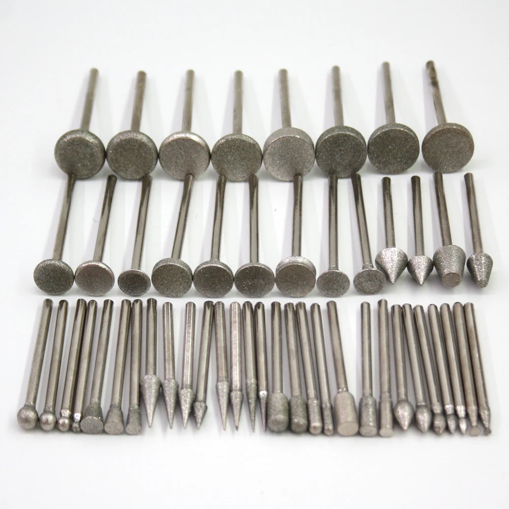 Shank dia. 3.17mm Abrasive Tools suit 50 pcs/set electroplated diamond grinding cutting tools for grinder or rotary tools