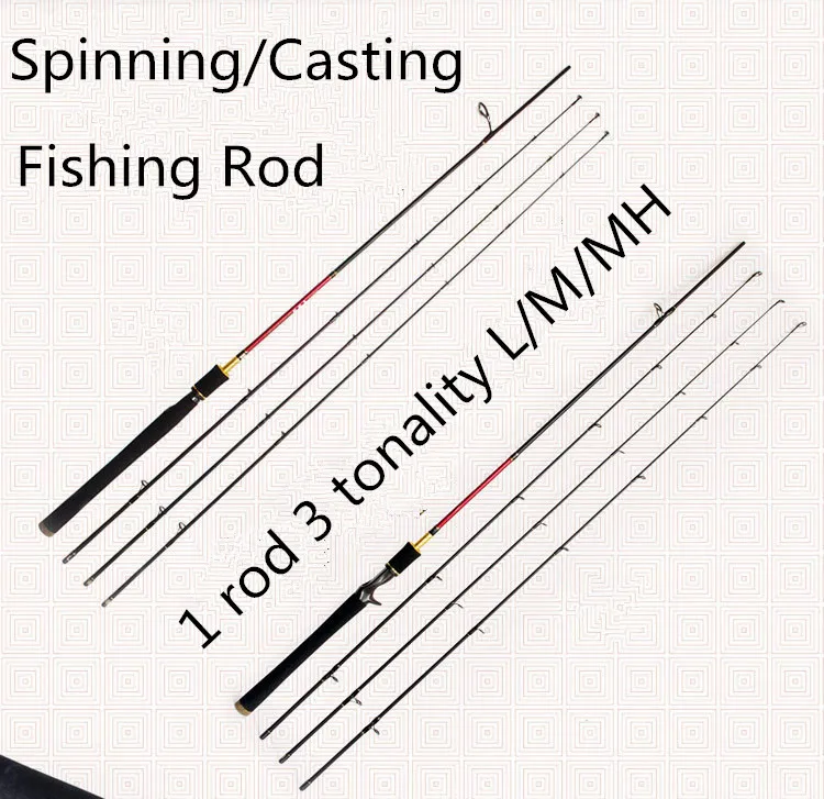 2.1M 2.4M Casting/Spinning Fishing Rod 1 With 3 Different Tonality (L/M/MH) diffrient Feeling Tackle | Спорт и развлечения