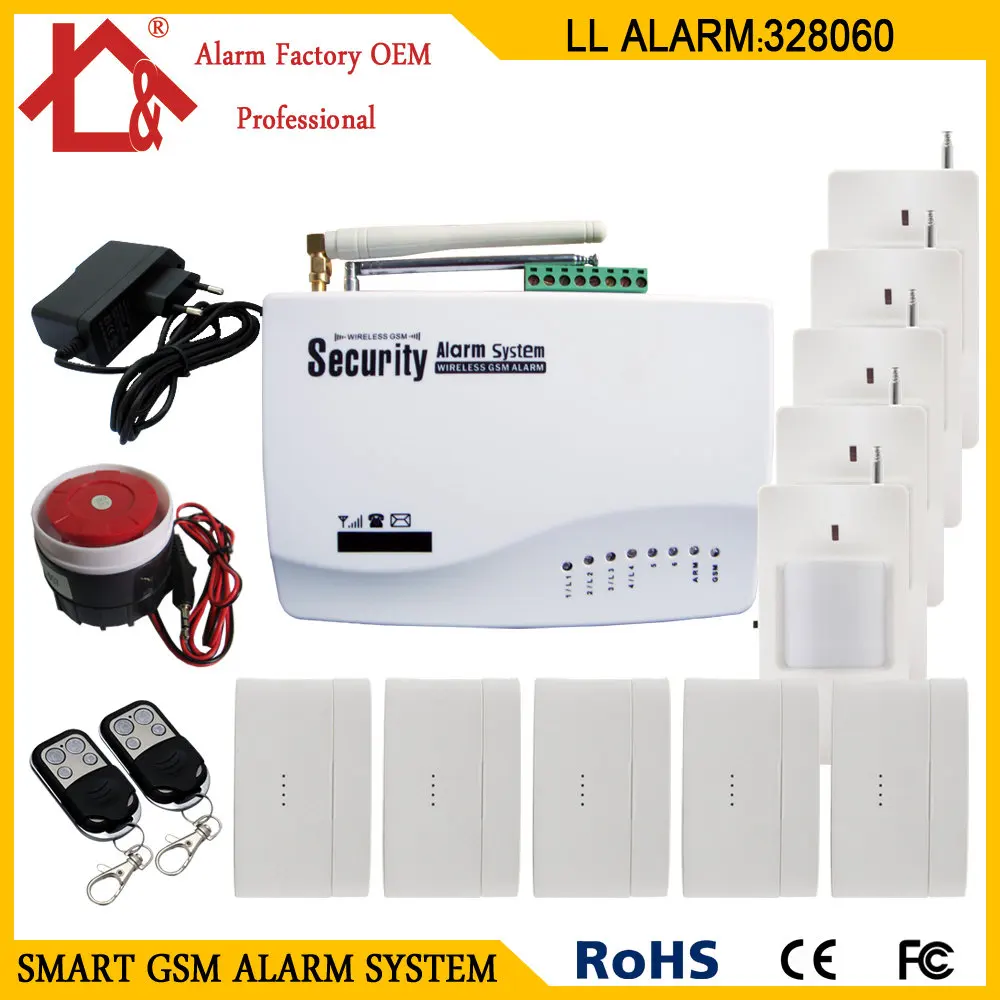 

Wireless GSM SMS Home House Burglar Alarm System
