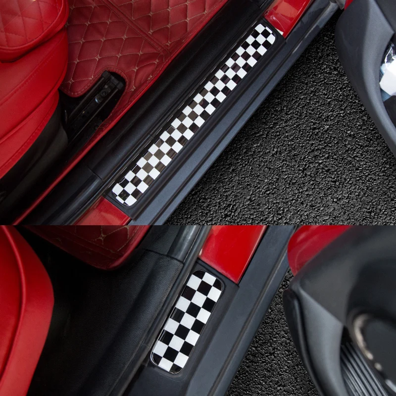 Кристалл эпоксидной Джек порога Добро пожаловать пластины педали подножка наклейки для MINI Cooper F54 Clubman F55 F56 F60 R60 земляк - Название цвета: lattice