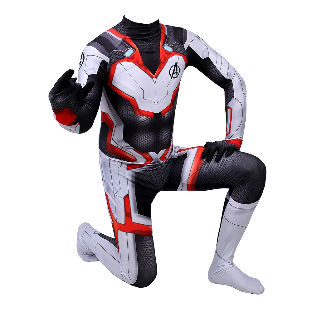 Avengers Endgame Quantum Realm Cosplay Costume The Avengers 4 Superhero Captain America Captain Marvel Bodysuit Jumpsuits Zentai