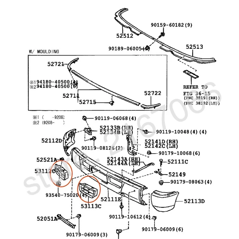 Решетка радиатора переднего бампера для TOYOTA LAND CRUISER 1995 1996 1997 1998