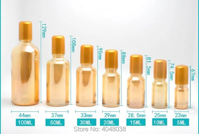 Botol Semprot Emas Lotion Pompa Botol 5ml10ml15ml20ml30ml50ml Kosong Roll Pada Botol Isi Ulang Parfum Penyemprot 10 Pieces