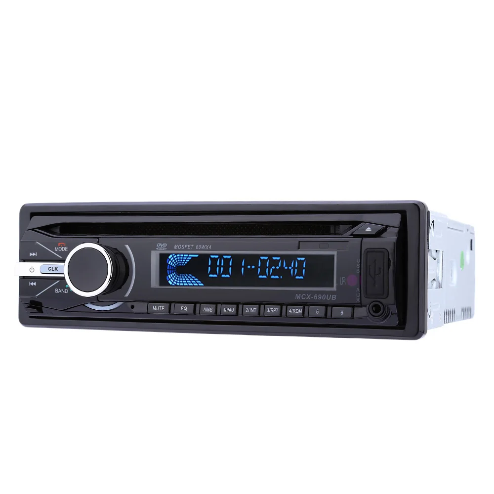 

GBtiger 690 Car Audio Stereo DVD Player 12V Bluetooth Auto Video Remote Control FM Function USB Charge Port Freehand Call
