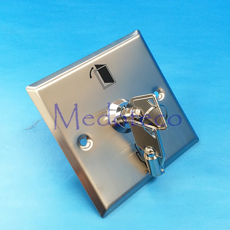 wholesale 10 pcs Square stainless steel exit button metal switch with emergency key Door release Button No/Nc/Com Contact | Безопасность