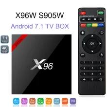 X96 TV Box Android 7.1 Mini Box TV X96W Amlogic S905W 1 gb 8 gb Ondersteuning 2.4 ghz WiFi HD 4 k Mediaspeler IPTV X96 Mini Set top Box(China)