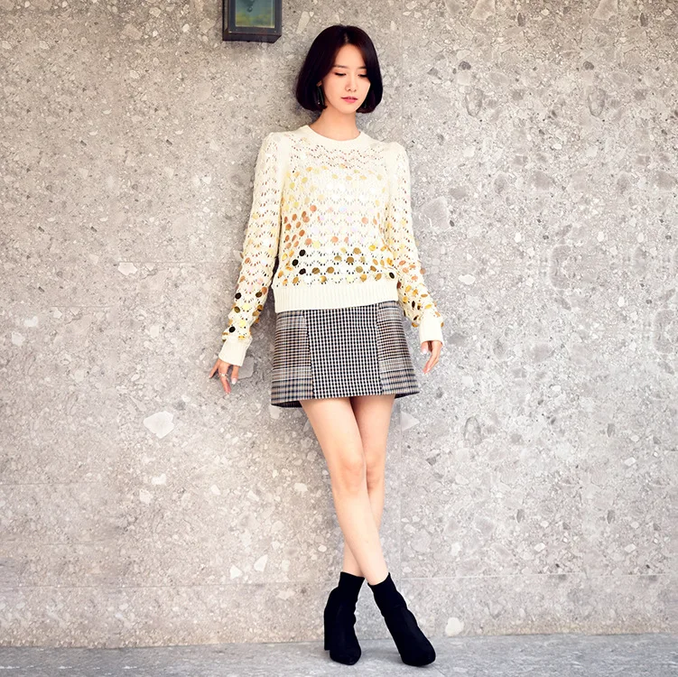 Lin Yuner's Same Sweater Long Sleeve Sequined Knitted Sweater 2019 Pullovers O-Neck Computer Knitted Sweater Women Lin Yuner's Same Sweater Long Sleeve Sequined Knitted Sweater 2019 Pullovers O-Neck Computer Knitted Sweater Women