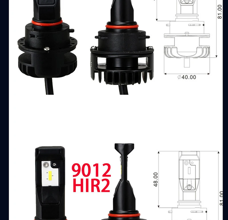 Super Bright DSS V7 H1 H4 9003 H7 H8 H9 H11 H16 9005 9003 HB3 HB2 Led Headlight Bulb Fog 6000K 12V 24v Automobile Headlamp Front Bulb Fanless upgrconversion kit upgrade kit light Source  (9)
