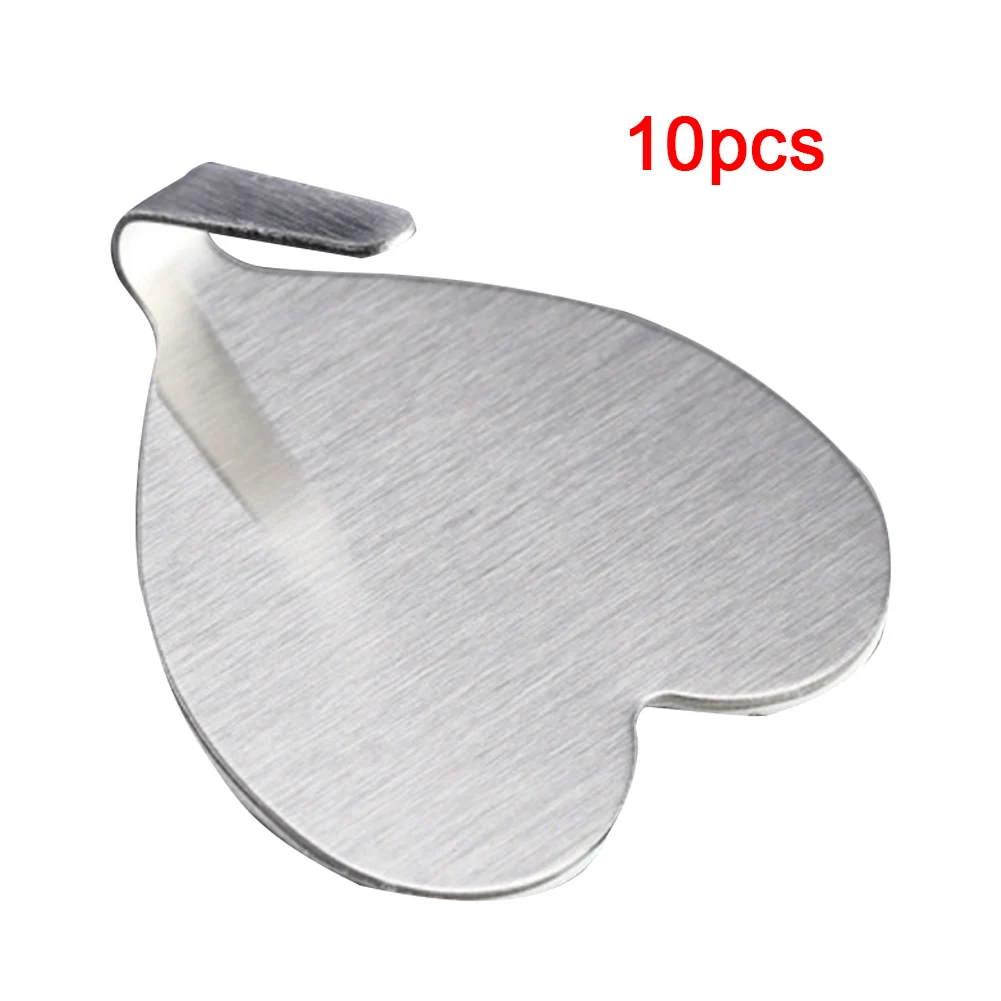 Heart Convenient Hanging Door Holder Stainless Steel Multifunctional Single Hooks Practical Durable Storage Hanger