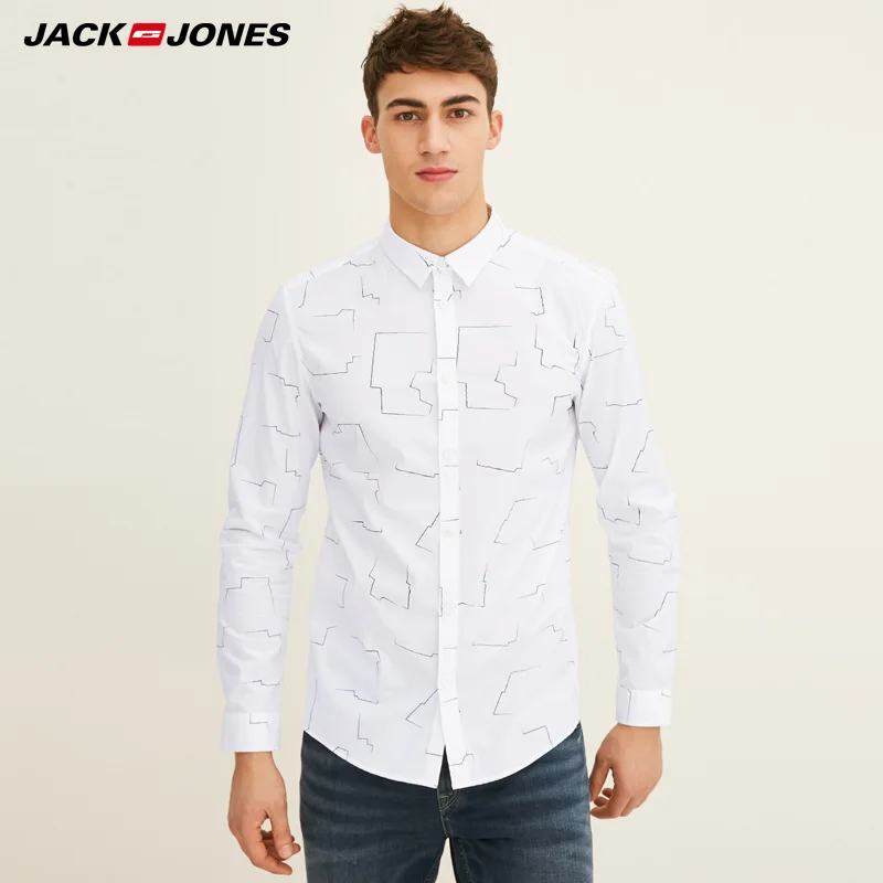 Prix Jack Jones Marque 2018 NEW Hot Hommes de mode Lycra élastique coton et denim chemises chic confortable casual solide tops | 217105534