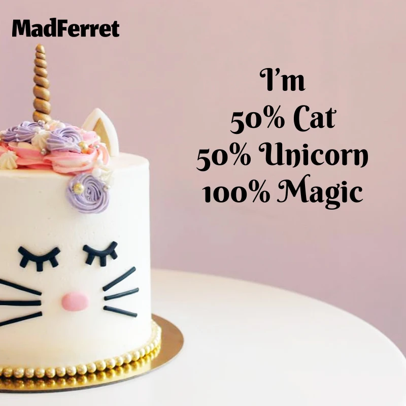 

Cat Unicorn Wall Stickers Kids Room Living Room Muraux Pour Enfants Chambres Vinyl Adesivos De Parede Home Decoration