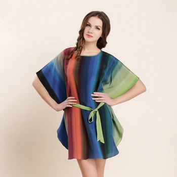 

CEARPION Elegant Women O-neck Mini Sleepgown Sexy Multicolor Short Sleeve Nightdress Casual Daily Home Dress Silk Sleep Wear