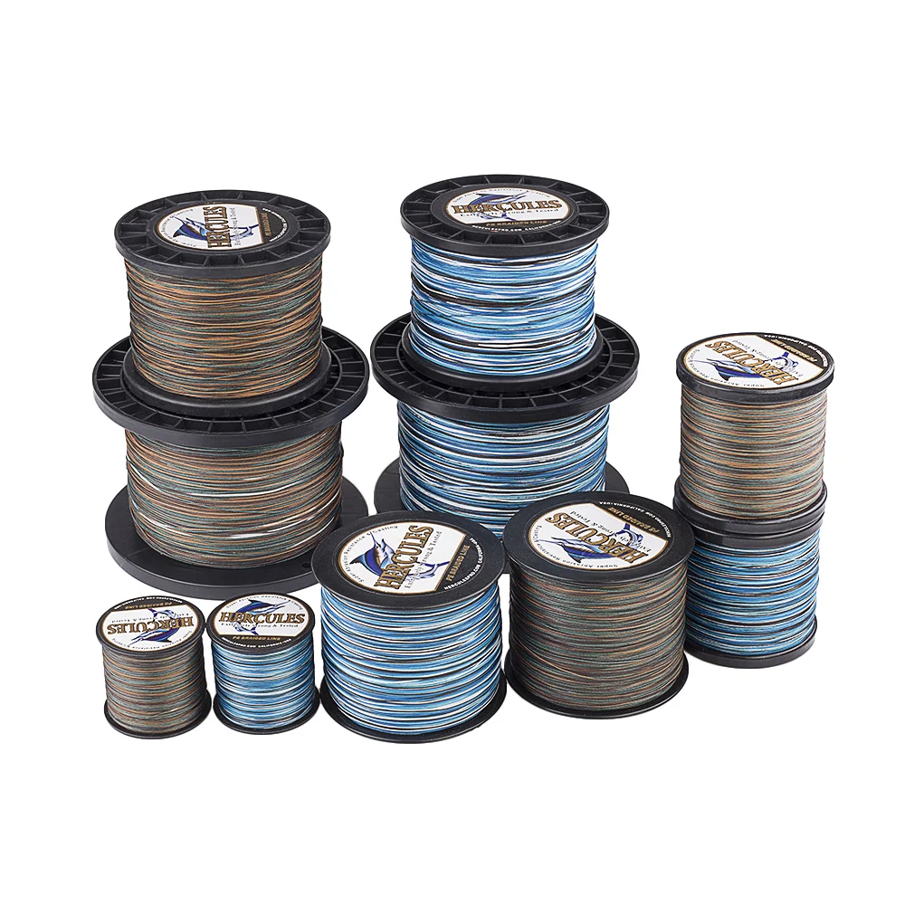 Linha de Pesca Cabo de Pesca da Carpa Hercules 10 300lb 8 Vertentes Multifilament Linha pe Trançado 100 m 300 m 500 m 1000 m 1500 m 2000 m 6 High Quality Esporte e Lazer