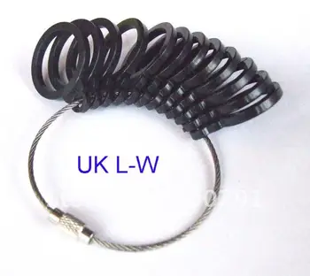 

Free ship!!! UK L-W BLACK Plstic Ring Sizer Mandrel Finger Sizing