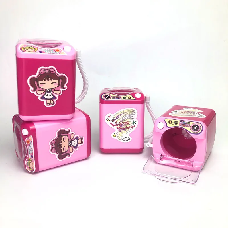 

Drop Ship Mini Beauty Makeup Brush Powder Puff Washing Machine Simulation Toys Pretend Kid Play Electric Cleaner Tool Gift Back