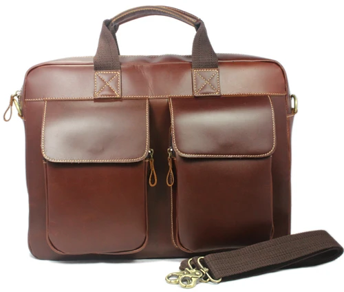 

High Class Men Brown Italian Full Grain Leather Genuine Leather tote Briefcase Shoulder Bag Messenger 15"Laptop Bag