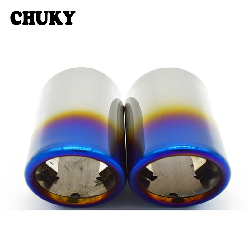 

CHUKY 2x For Volkswagen VW Polo Bora Jetta Golf 6 Golf 7 Mk6 Mk7 VW Scirocco 1.4T Car Exhaust Tip Muffler Pipe Cover Accessories