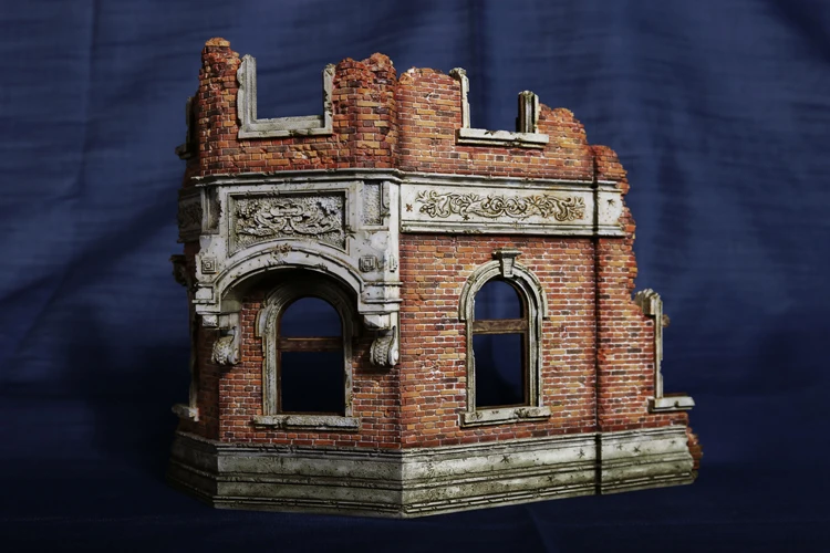 

1/35 Resin European Building Model kits 01 WWII scene ruins Unpainted Free shipping DY-35001G