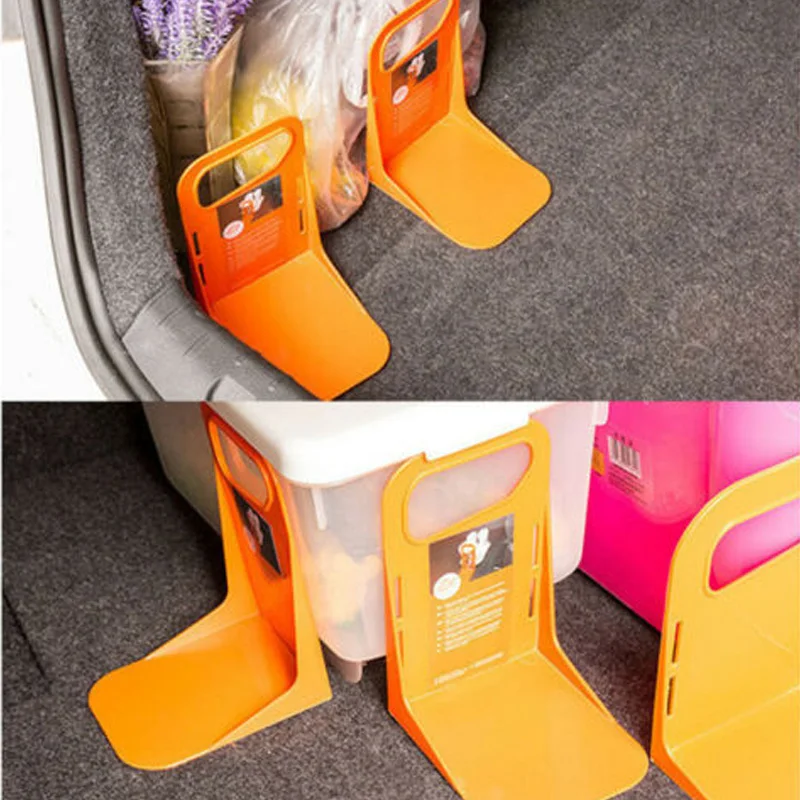 Car Trunk Storage Baffle Multifunction Storage Box Fixed Holder Stand PP Handle Stuff Storage Protection Stayhold for Drink Food