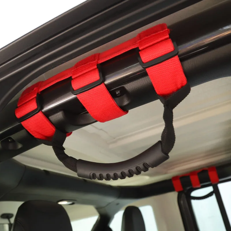 1PCS 2PCS Roll Bar Grab Handles For Jeep Wrangler Accessorise TJ JK YJ 4x4WD Roll Bar Mount Side Grab Handle Handles Kit (25)