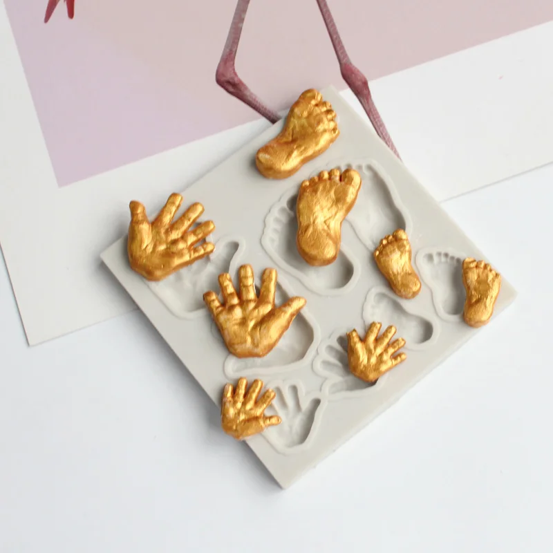 

Hand & Foot Silicone Cake Mold,Kitchen Baking For Chocolate Pastry Cupcake Clay,Fondant Decorating Tools Accessorie