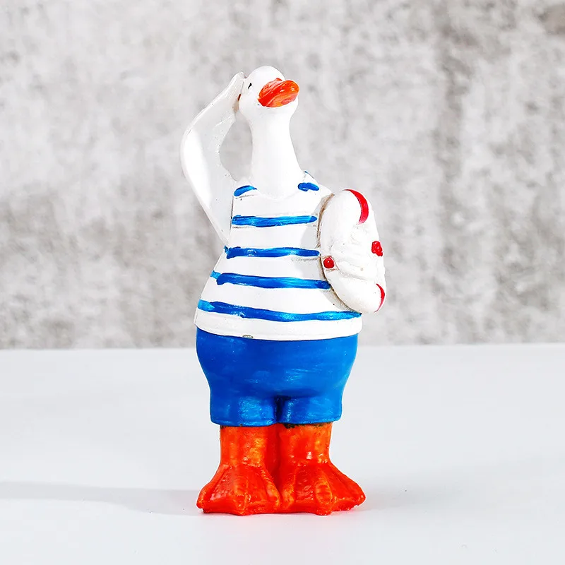 

Mediterranean Style Resin Sailor Duck Christmas Gifts Bar Handicraft Furnishing Articles Home Decor Gifts Crafts Girlfriend Gift
