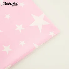 Booksew Текстиль для дома Розовый хлопок саржа Ткань со звездами стежка ткани Жир квартал для Постельные принадлежности детское лоскутное Скрапбукинг