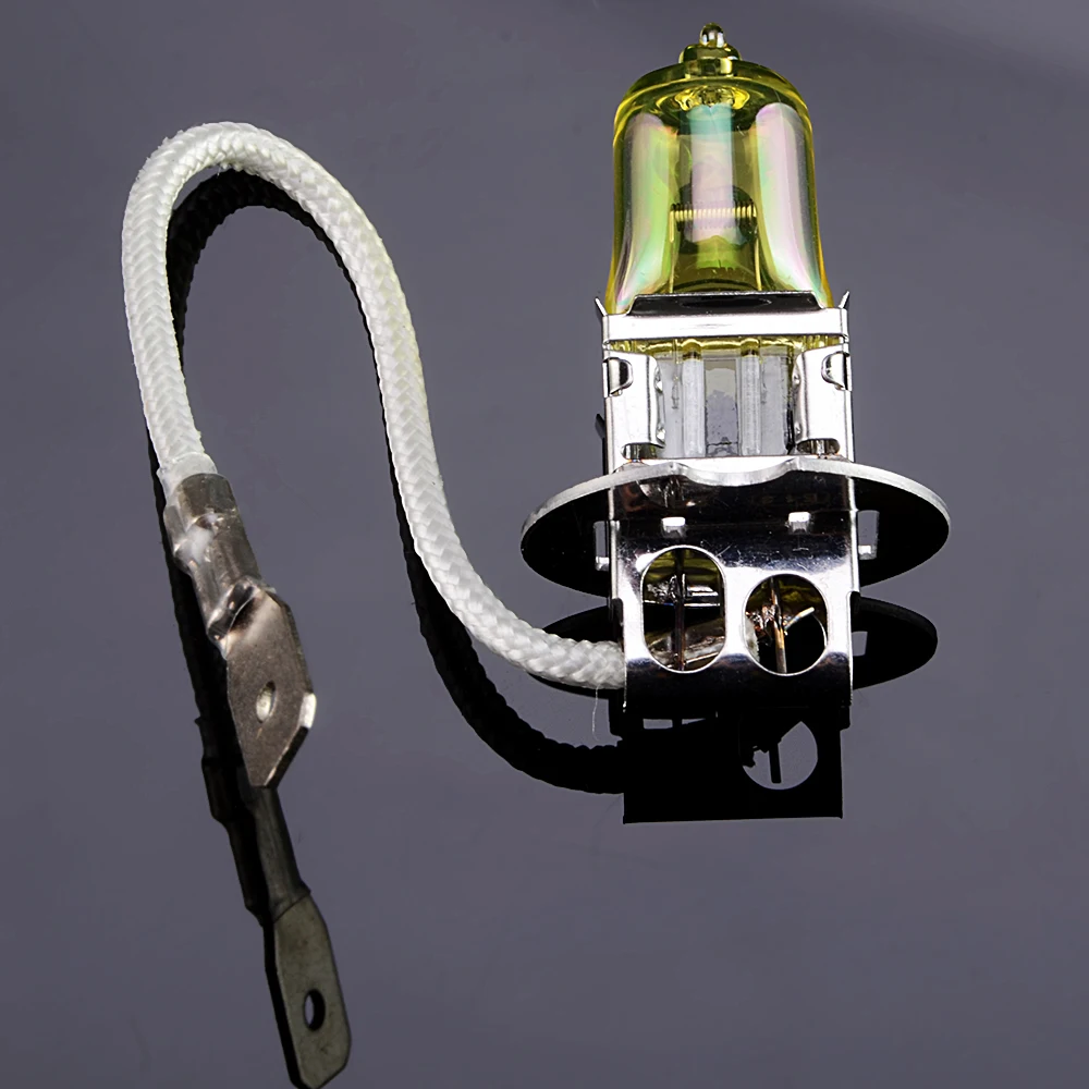 Галогенная лампа hipppcron H3 12 В 55 Вт 1 шт. Yellow3000K, головной светильник со стеклом, сменный автомобильный светильник, автомобильная лампа