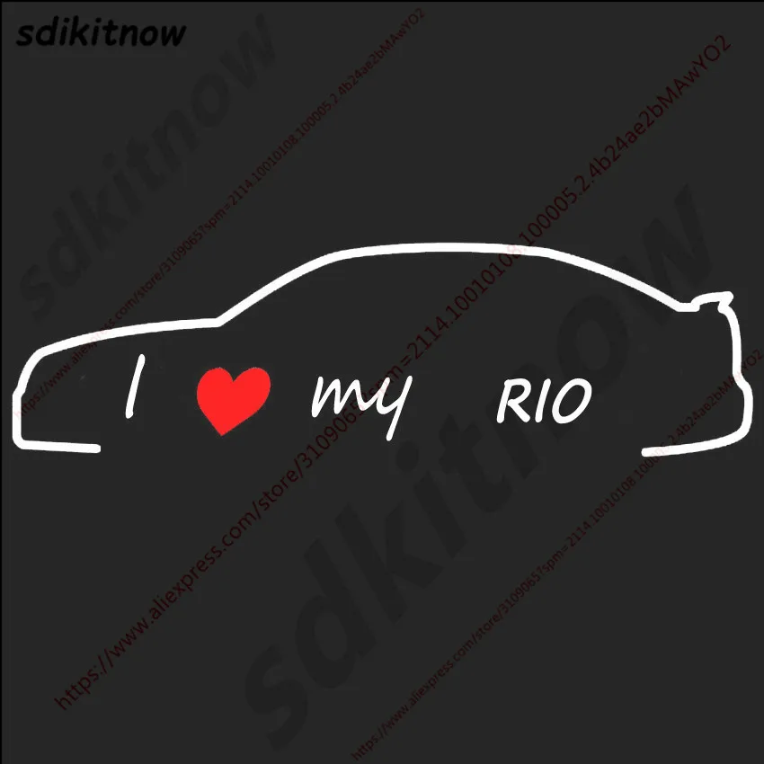 

2018 New I love my car Decal Funny Sticker Styling Door Window Decoration For Korea KIA RIO 3 4 K2 2012 2017 2018 Accessories