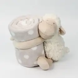 Милая одежда для малышей ягненка Одеяло мультфильм овец ребенка Roll небольшой Одеяло плюшевые игрушки кукол игрушки платок BabyHand Полотенца