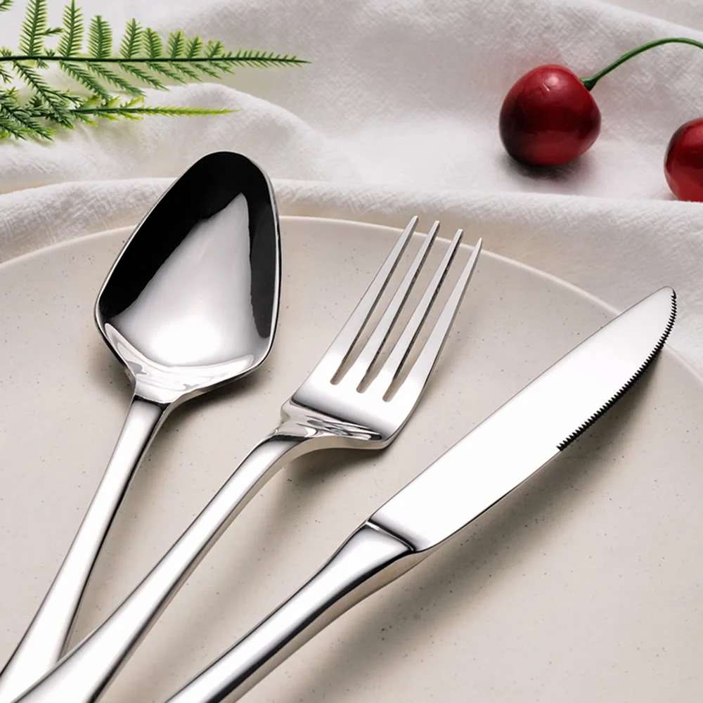 3pcs/set High end Luxury Western Style Stainless Steel Flatware Set