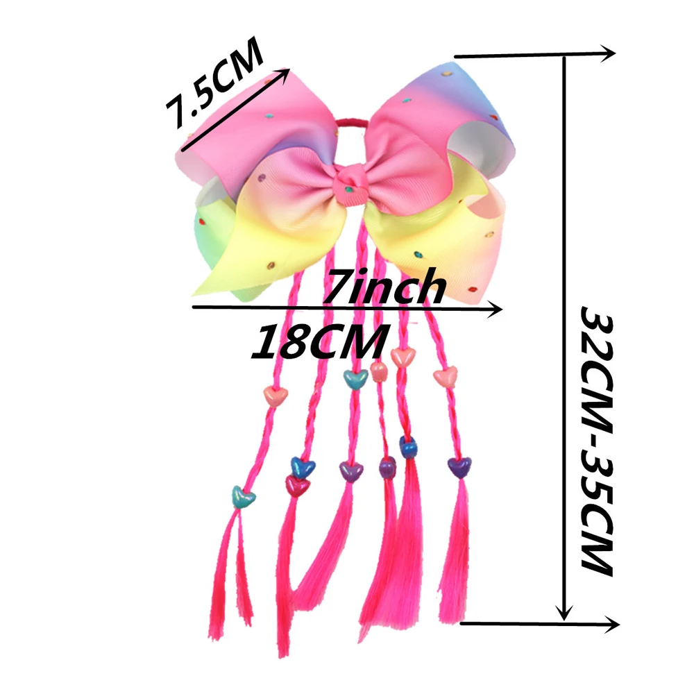 7 بوصة قوس قزح حجر الراين الشعر الاكسسوارات الاطفال الشعر القوس مع حامل فتاة الرقص hairbows التشجيع ذيل الحصان حامل 7 بوصة قوس قزح حجر الراين الشعر الاكسسوارات الاطفال الشعر القوس مع حامل فتاة الرقص hairbows التشجيع ذيل الحصان حامل