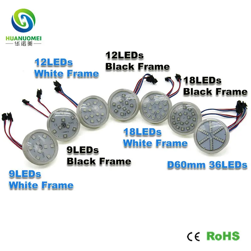 Пиксельный Светодиодный модуль RGB dc 12/24 В 60 мм 9/12/18 светодиодов s UCS1903 5050 SMD