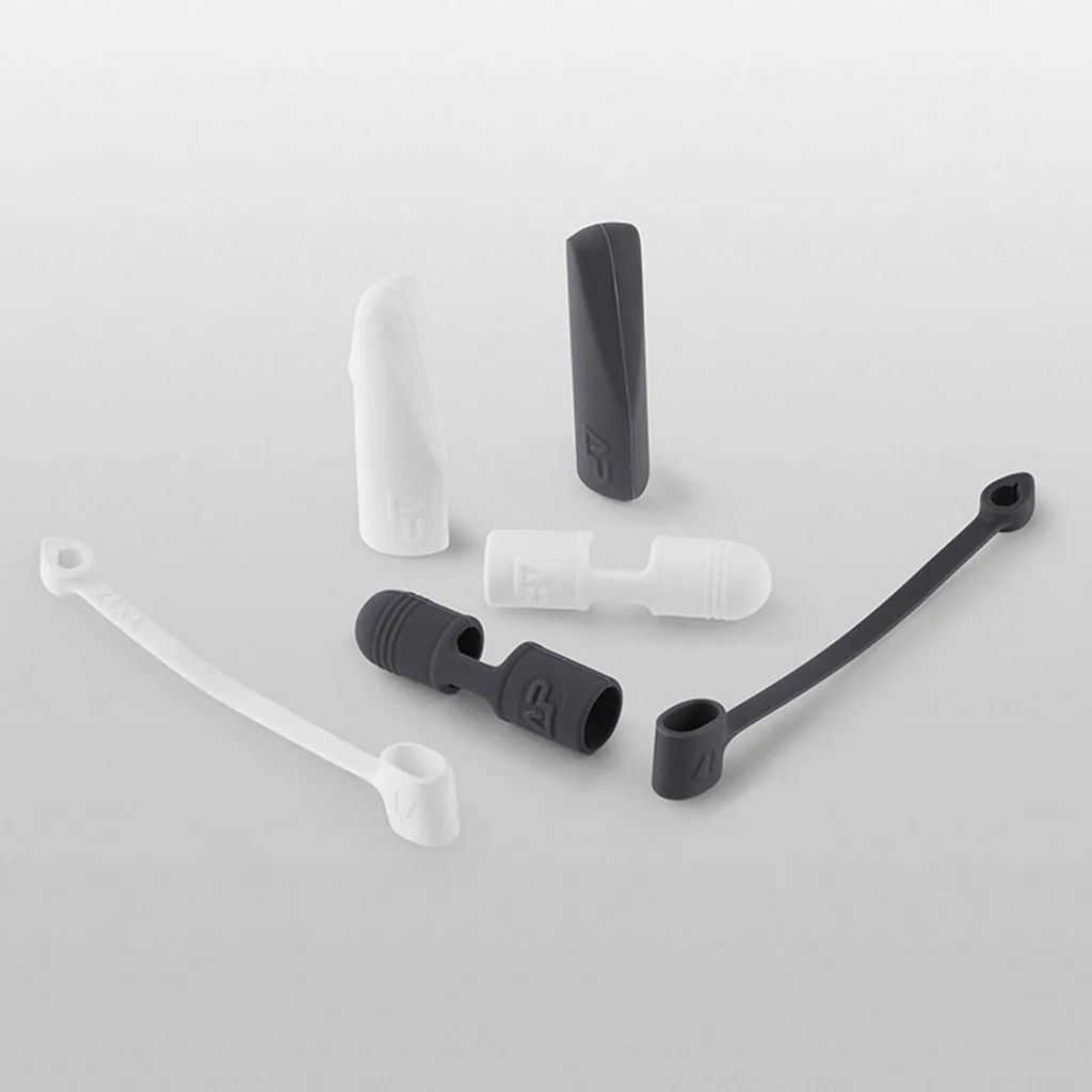 3 Pieces Silicone Protector for Apple Pencil Cap Cover Holder Charger Cable Gray