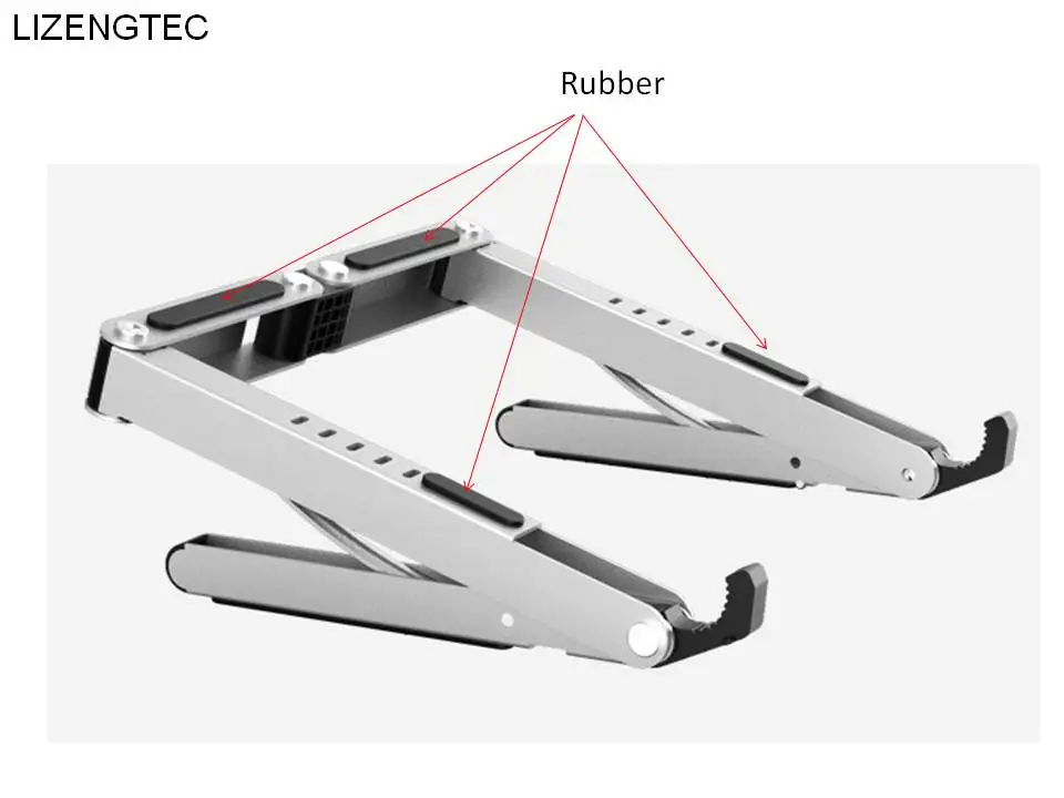 shipping lizengtec Алюминий 4 высоты Регулируемая подставка для ноутбука складной портативный подходит для всех видов ноутбуков