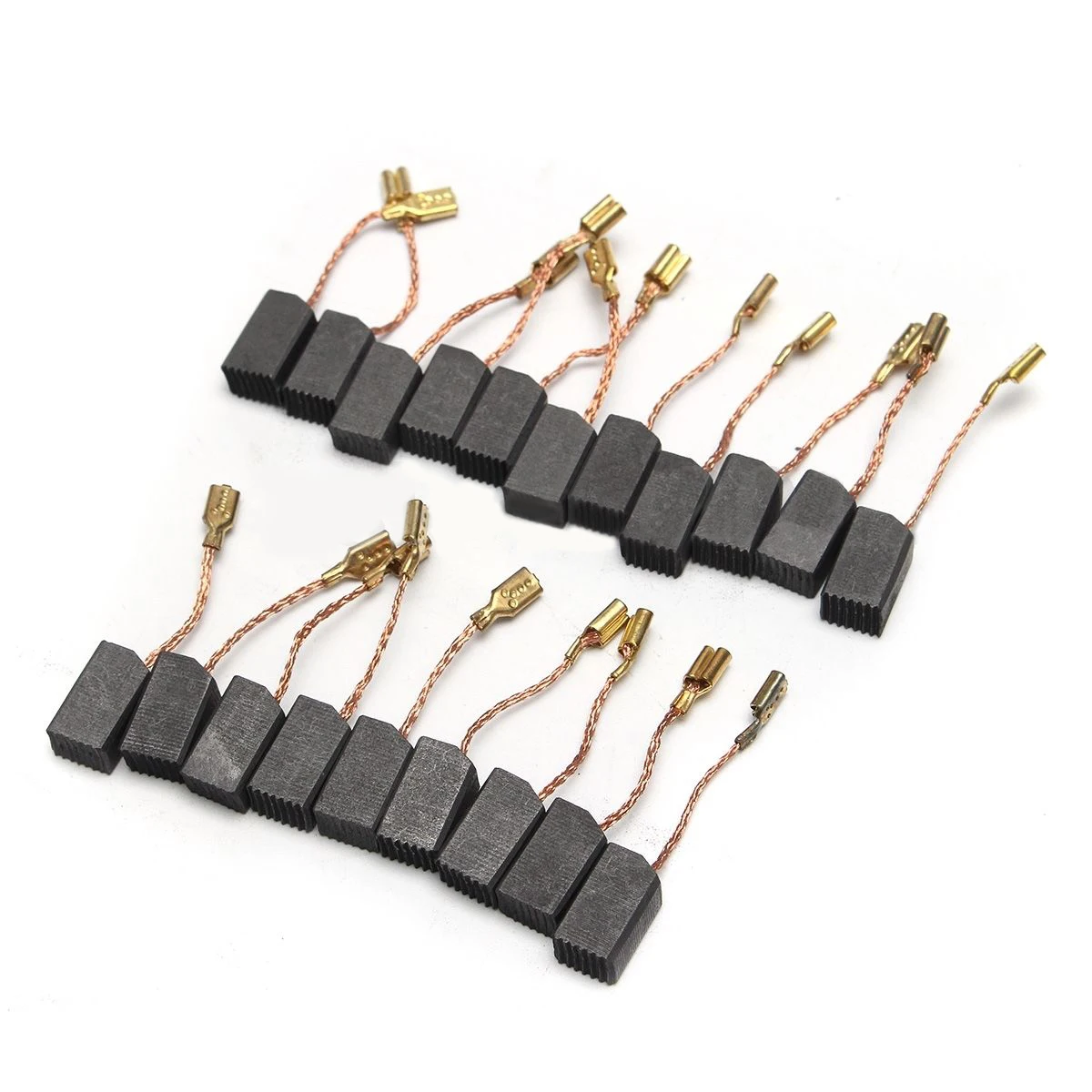 20pcs Mayitr Graphite Copper Motor Carbon Brushes Set Tight Copper Wire for Electric Hammer/Drill Angle Grinder 6mm*8mm*14mm