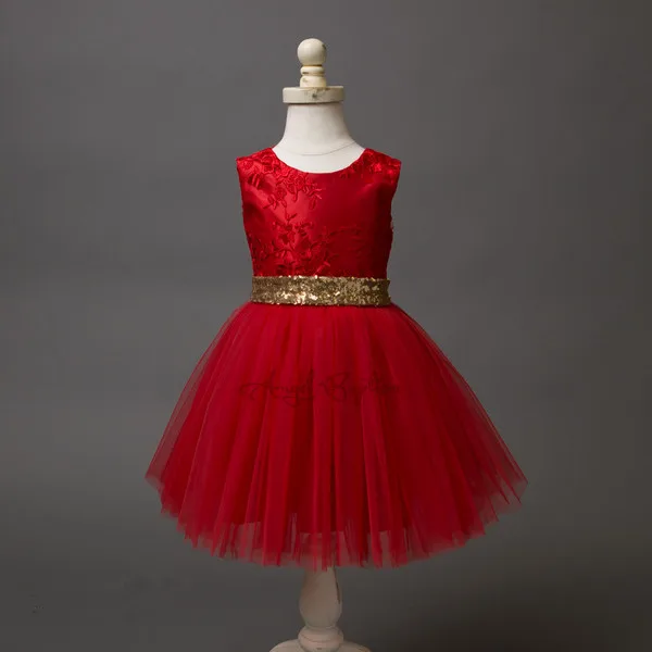 kids red frock